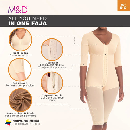 MYD 0161 | Full Bodysuit Body Shaper for Women • Powernet