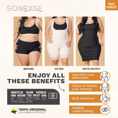 SONRYSE 096ZF | Colombian Shapewear Bodysuit | Everyday and Postpartum Use • Powernet