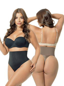 Snatched Body TA01L5X2 | Panty Moldeador de Microfibra. Control Abdomen Tipo Hilo Seamless • Invisible Bajo la Ropa