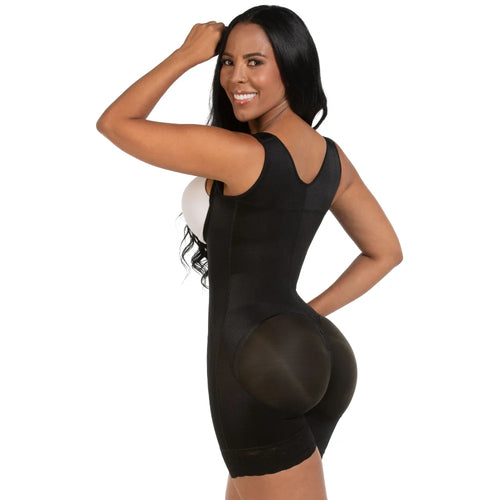 MYD F0269 | Open Bust Post Surgery Faja for Women Mid Thigh Shaper w/ Wide Adjustable Straps