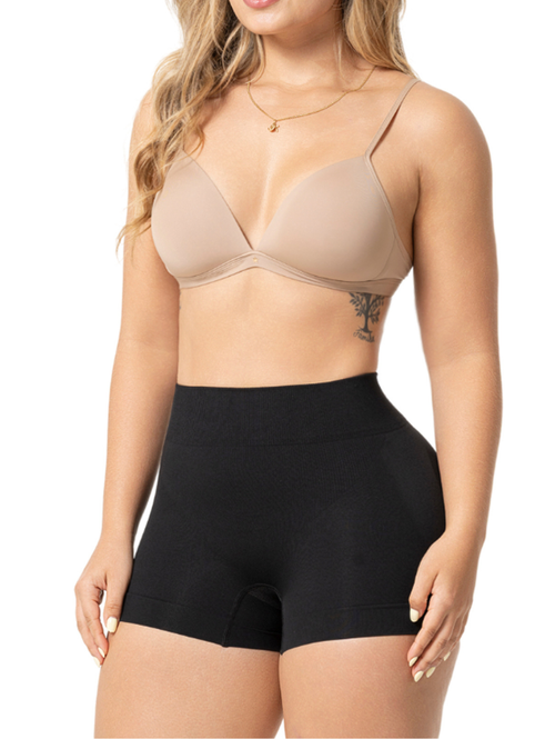 Fajas Salomé TJ05L5 | Panty Boyshort de Control Abdomen con Efecto Levanta Cola Compresión Suave-Media • Uso Diario