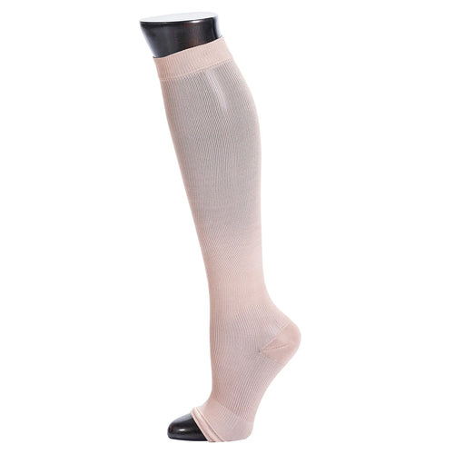 Be Shapy BSH-D4CDL310M | 2 Pack Compression Socks Open Toes Knee High Support Stockings Medias de Compresión con Abertura en Dedos