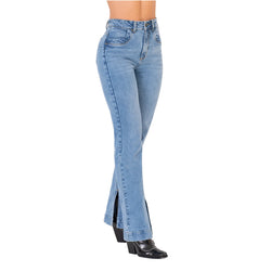 LOWLA 212358 | Bum Lift Mom Flare Colombian Jeans with Ankle Openings