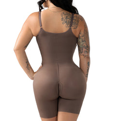 Snatched DQ01D5 | Bodysuit Moldeador Suave con Copas Integradas. Largo Medio Muslo. Uso Diario. Sin Brasier