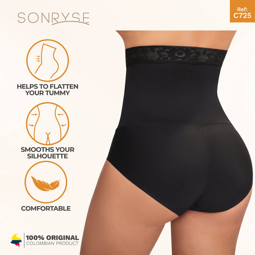 SONRYSE 725 | High Waisted Body Shaper Panties for Women Butt Lifter • Tummy Control • Daily Use