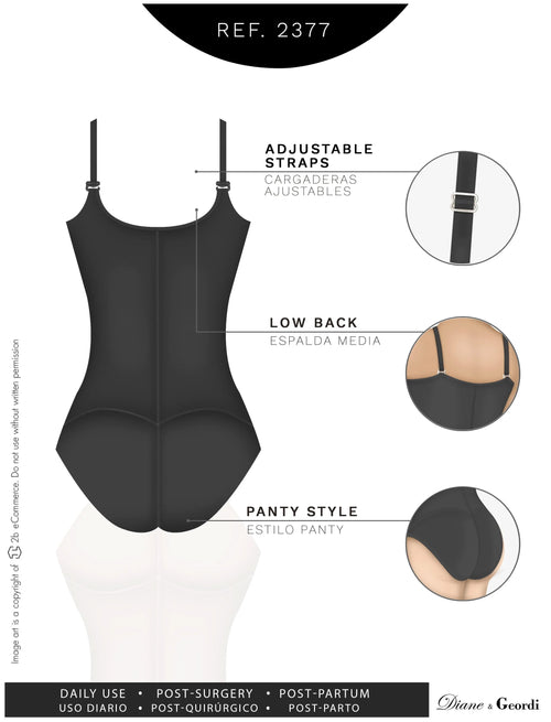 Diane & Geordi 002377 | Women's Strapless Bodysuit Shapewear • Tummy Control Body Shaper • Microlatex