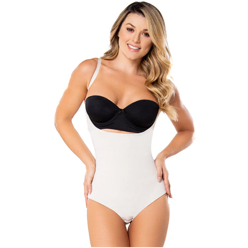 Diane & Geordi 002375 | Slimming Bodysuit Colombian Faja • Open Bust Tummy Control body Shaper for Daily Use • Latex