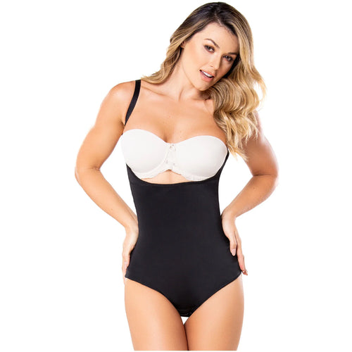 Diane & Geordi 002375 | Slimming Bodysuit Colombian Faja • Open Bust Tummy Control body Shaper for Daily Use • Latex