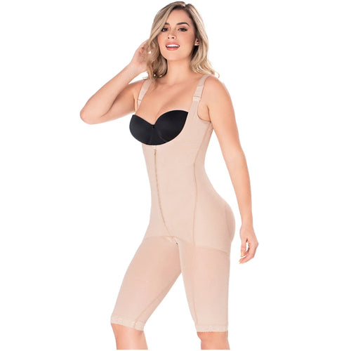 Diane & Geordi 2397 | Women's Butt LifterTummy Control Bodysuit • Knee Length Full Body Shaper for Women • Powernet