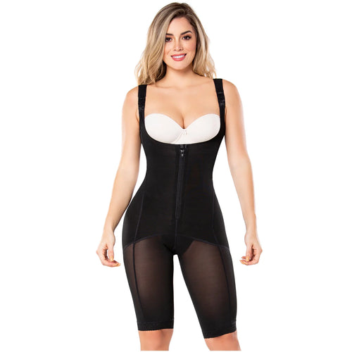 Diane & Geordi 2397 | Women's Butt LifterTummy Control Bodysuit • Knee Length Full Body Shaper for Women • Powernet