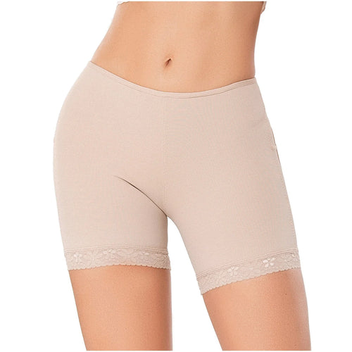 Diane & Geordi 2398F | Seamless Butt Lifting Shaper Shorts • Mid Thigh Extra Firm Shapewear for Women • Powernet