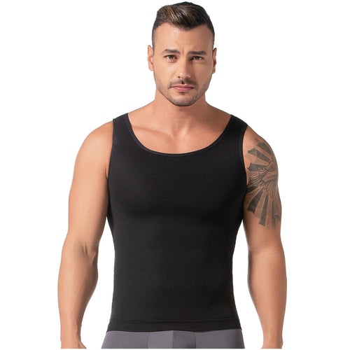 Diane & Geordi 3301 | Men's Upper Body Shaper Tank Top • Fajas Colombianas para Hombres