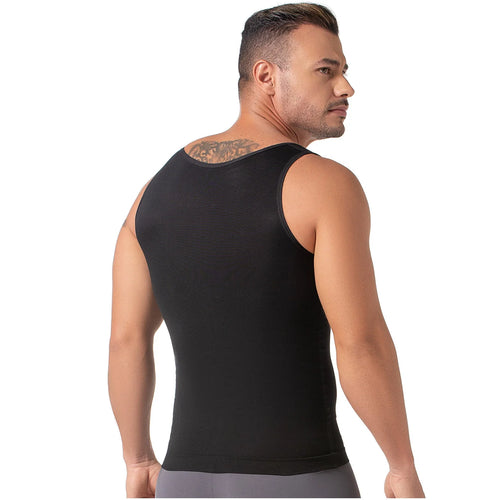 Diane & Geordi 3301 | Men's Upper Body Shaper Tank Top • Fajas Colombianas para Hombres