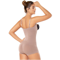 Diane & Geordi DJ10L4 | Open Bust Shorts Shapewear Bodysuit for Women • Daily Use Tummy Control Body Shaper • Powernet