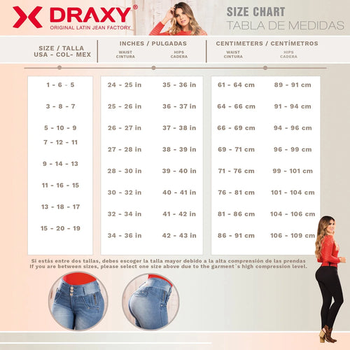 DRAXY 1474 | Jeans Colombianos Butt Lifter • High-Waisted Denims with Belt