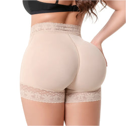 Salome 08L5 | Short Levanta Cola Colombiano. Efecto BBL Natural. Powernet Alta Compresión. Cintura Alta & Control de Abdomen • Uso Diario