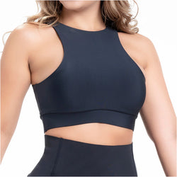 FLEXMEE 902463 | Sports Activewear Gym Bra Athleisure High Neck Line with Wide Back for Running • Comfort Line