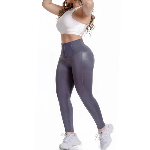 FLEXMEE 946705 | High Waisted Leggings With Tummy Control Activewear Sports Womens • Shape Line