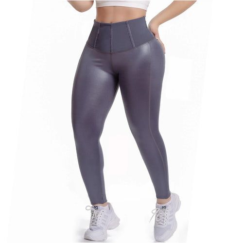 FLEXMEE 946705 | High Waisted Leggings With Tummy Control Activewear Sports Womens • Shape Line