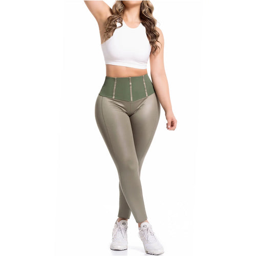 FLEXMEE 946705 | High Waisted Leggings With Tummy Control Activewear Sports Womens • Shape Line