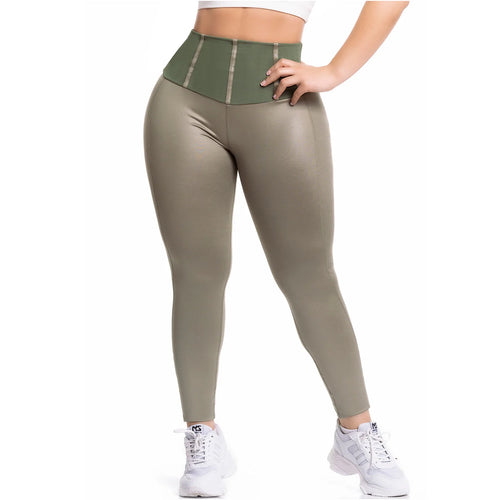 FLEXMEE 946705 | High Waisted Leggings With Tummy Control Activewear Sports Womens • Shape Line