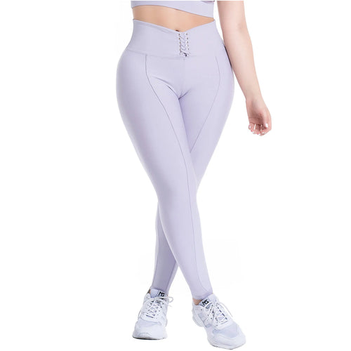 FLEXMEE 946749 | Sports Leggings Activewear High Waisted with Tummy Control Lace Up Waistband • Comfort Line