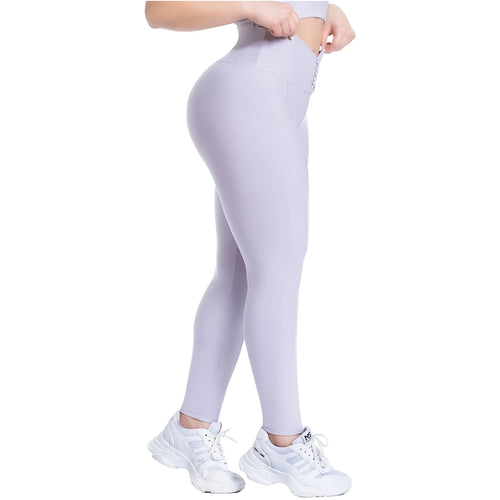 FLEXMEE 946749 | Sports Leggings Activewear High Waisted with Tummy Control Lace Up Waistband • Comfort Line