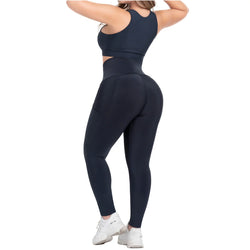 FLEXMEE 946764 | Sports High Waisted Leggings with Pockets Tummy Control Activewear Sportswear • Comfort Line