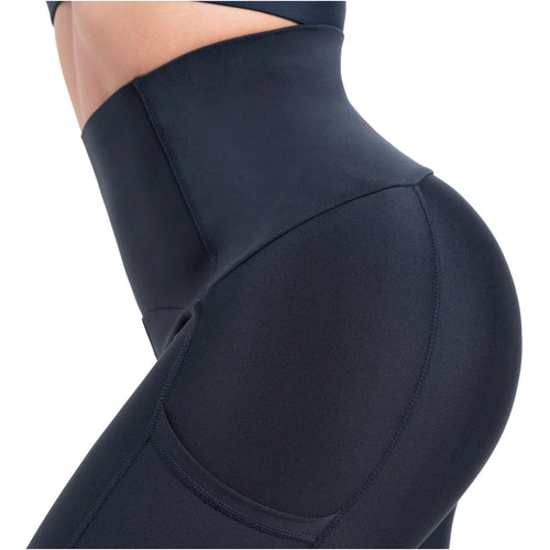 FLEXMEE 946764 | Sports High Waisted Leggings with Pockets Tummy Control Activewear Sportswear • Comfort Line