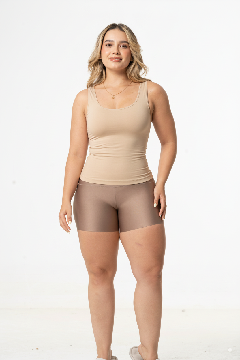 Sonryse TJ06L5 | Camisilla Moldeadora Seamless para Mujer. Brasier Integrado. Compresión Firme. Uso Diario • Nylon Premium