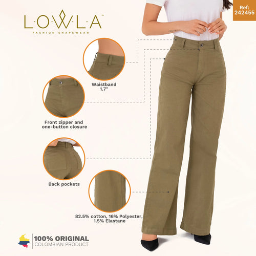 LOWLA 242455 | High Waisted White Straight Leg jeans for Women