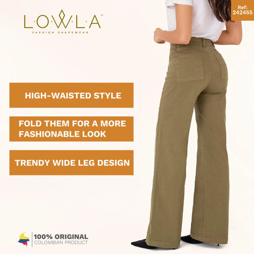 LOWLA 242455 | High Waisted White Straight Leg jeans for Women