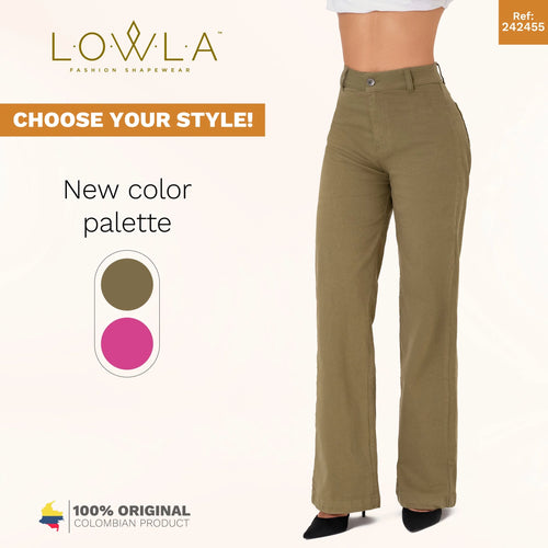 LOWLA 242455 | High Waisted White Straight Leg jeans for Women