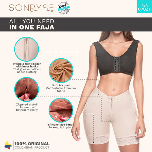 SONRYSE TR70ZF | Butt Lifting Shapewear Shorts • Daily Use • Triconet