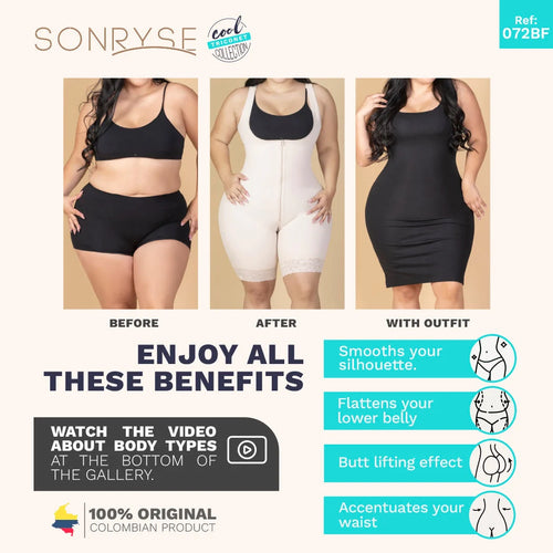 SONRYSE TR72BF | Butt Lifter Tummy Control Shapewear Bodysuit • Daily Use • Triconet