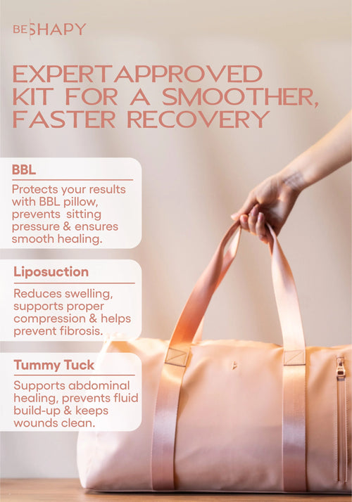 Be Shapy | Kit Postquirúrgico BBL Premium (2 Fajas Incluidas) | Recuperación Completa Lipo, BBL & Post-Op