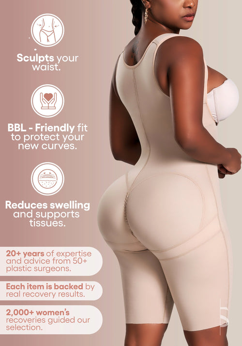 Be Shapy | Kit Postquirúrgico BBL Premium (2 Fajas Incluidas) | Recuperación Completa Lipo, BBL & Post-Op