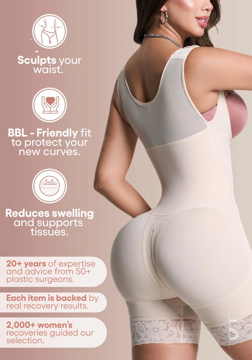 Be Shapy | Kit Postquirúrgico BBL Premium (2 Fajas Incluidas) | Recuperación Completa Lipo, BBL & Post-Op