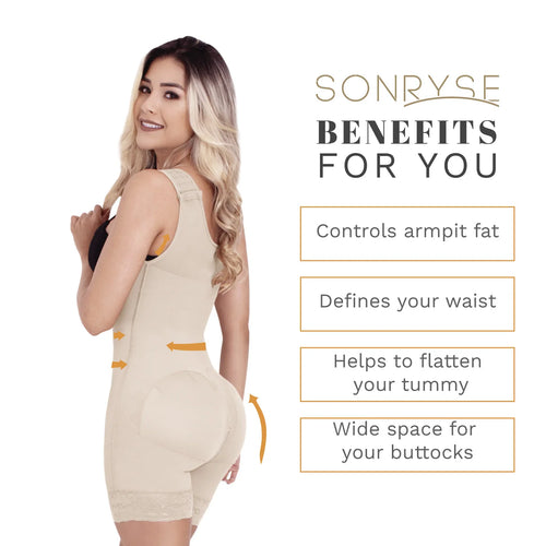 SONRYSE 211BF | Butt Lifter Colombian Bodysuit Shapewear • Postpartum and Everyday Use • Powernet