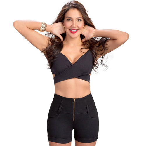 LOWLA 238289 | Colombian Butt Lifter High-waisted Shorts with Inner Girdle