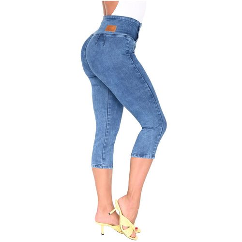 LOWLA 239257 | Colombian Butt Lifter Capri Skinny Jeans with Inner Girdle