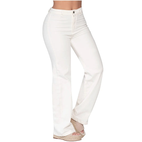 LOWLA 242363 | High Waisted White jeans for Women Straight Leg