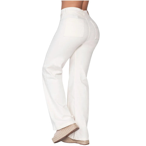 LOWLA 242363 | High Waisted White jeans for Women Straight Leg