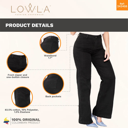 LOWLA 242363 | High Waisted White jeans for Women Straight Leg