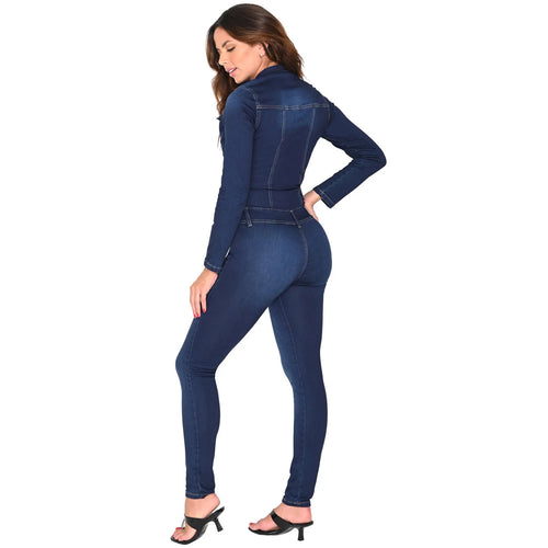 LOWLA 268217 | Colombian Denim Jumpsuit with Inner Girdle