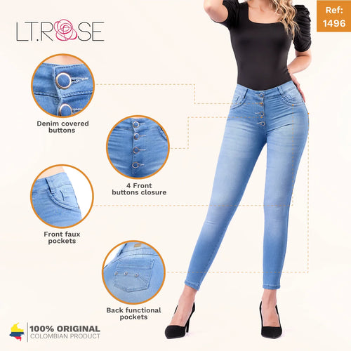 LATY ROSE 1496 | Colombian Butt Lifting Skinny Jeans for Women