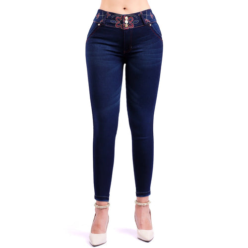 LATY ROSE 1502 | Mid Rise Skinny Butt Lifting Jeans for Women