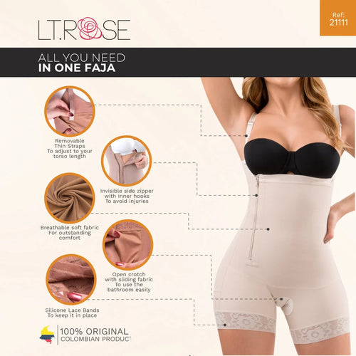 LATY ROSE 21111 | Open Bust Butt Lifting Colombian Shapewear for Women • Everyday Use & Postpartum