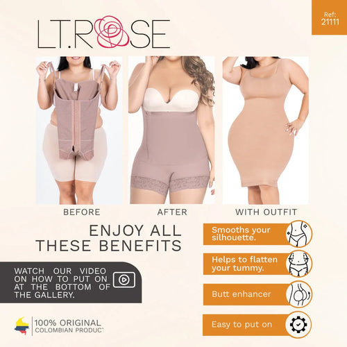 LATY ROSE 21111 | Open Bust Butt Lifting Colombian Shapewear for Women • Everyday Use & Postpartum