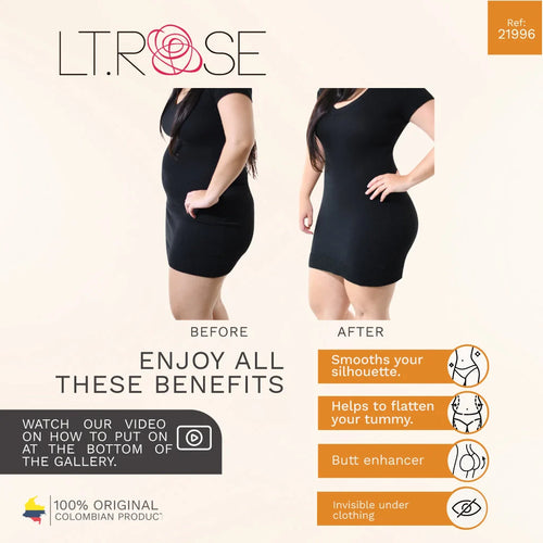 LATY ROSE 21996 | High Waist Butt Lifting Shaping Shorts Mid Thigh Shapewar Fupa Control for Women • Daily Use